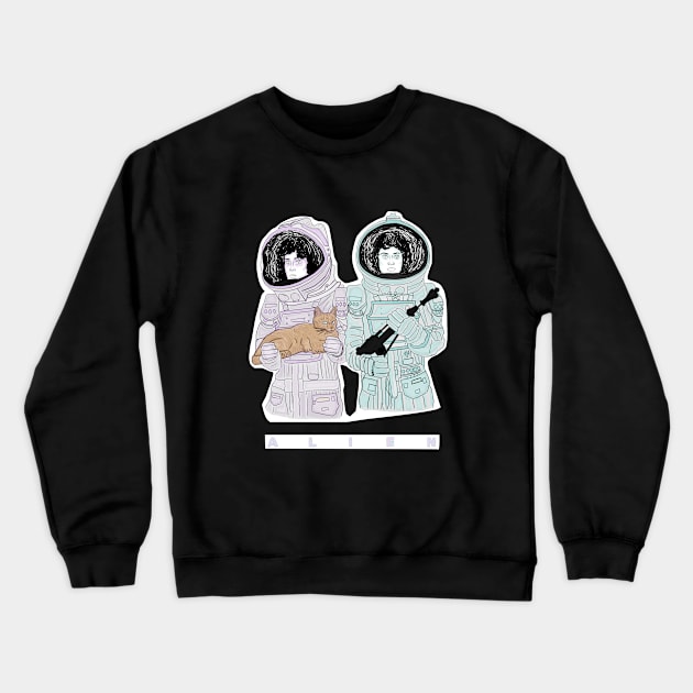 Ripley and Jones Crewneck Sweatshirt by attackofthegiantants